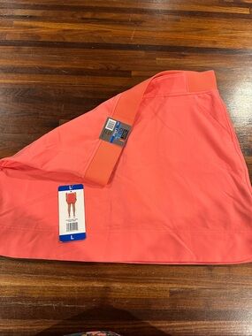 Coral Pink Athletic Skort with Built-In Short